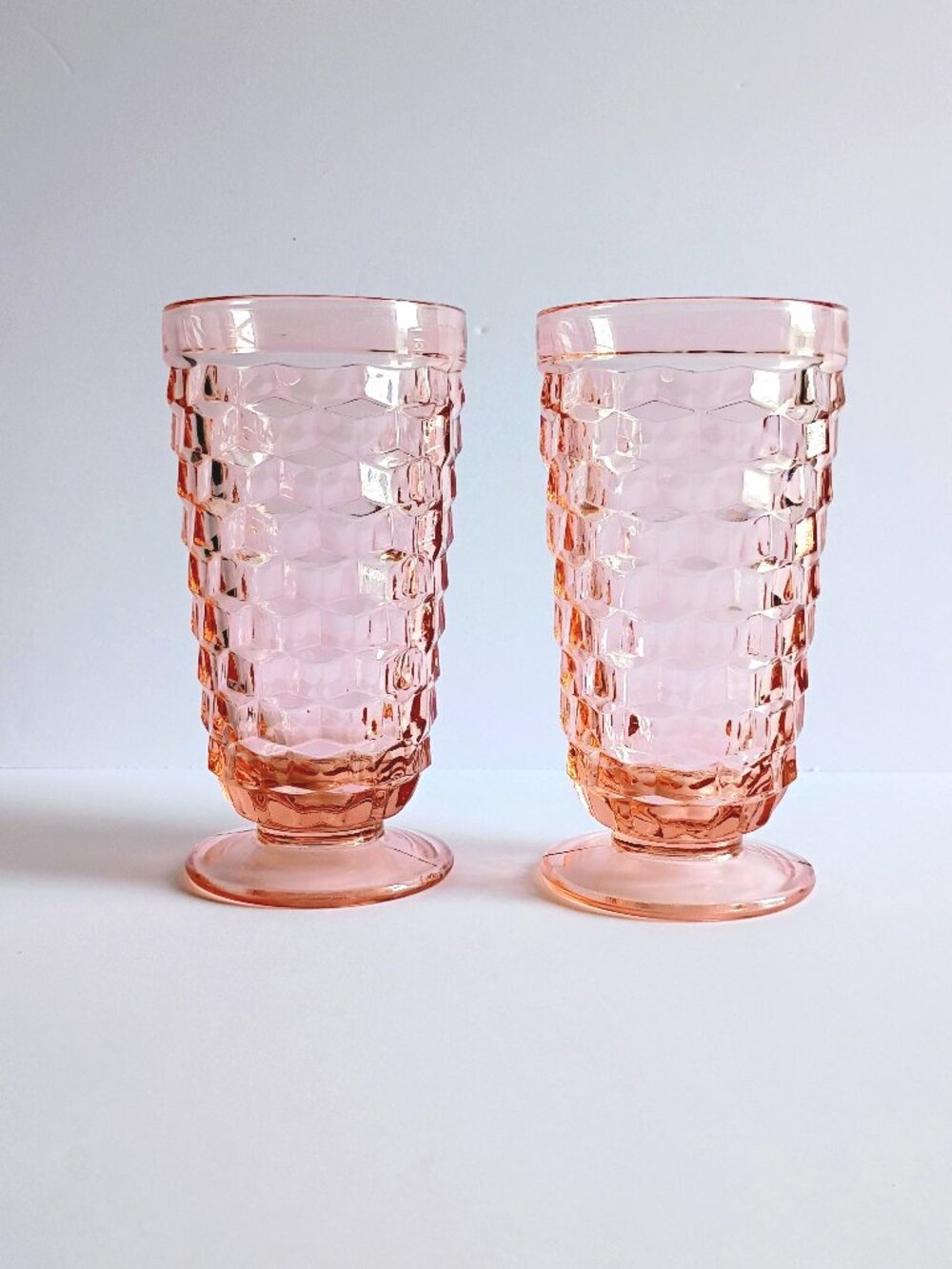 Indiana Glass Cube Iced Tea Glasses Pink - Picture 7 of 7